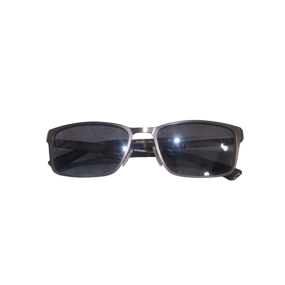 Diesel DL5234-3 Mens Sunglasses Gunmetal Rectangular Tortoise Shell 52-17-140